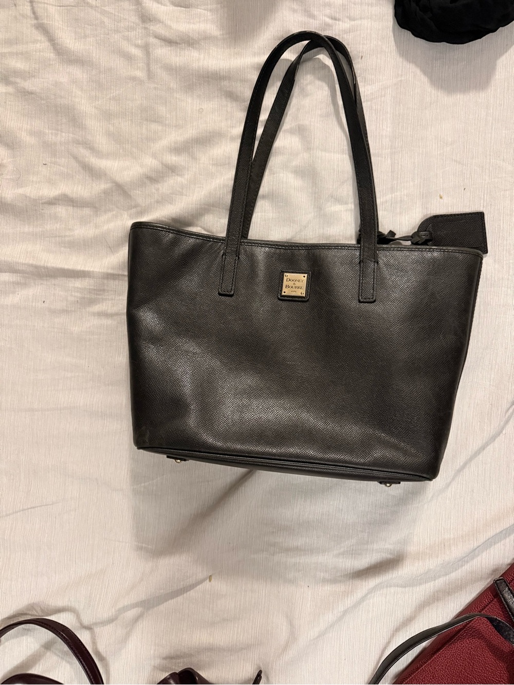 Dooney & Bourke Black Leather Shoulder Tote